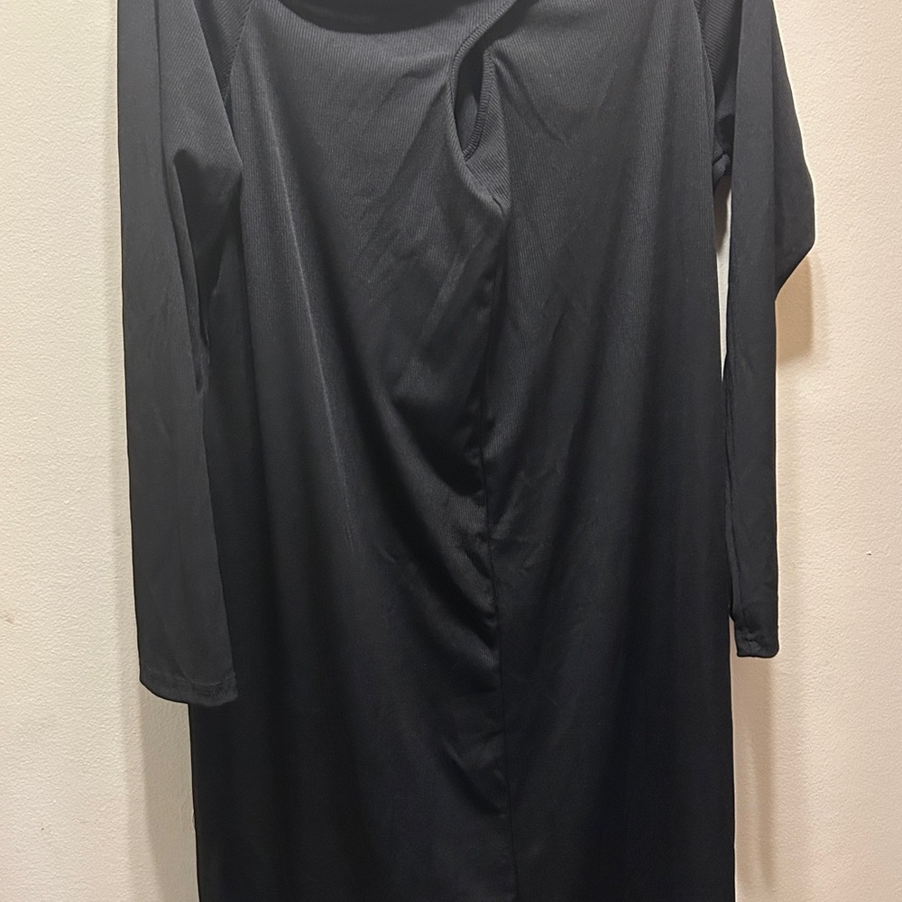 Elegant Black Long Sleeve Dress